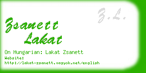 zsanett lakat business card